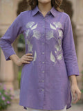 Women 3/4Th sleeve shirt collar Shirts