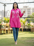 Women 3/4Th sleeve shirt collar Shirts