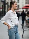 Women Full sleeve shirt collar Regular Fit Shirts