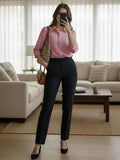 Women 3/4Th sleeve Spread Collar Shirts