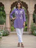 Women 3/4Th sleeve shirt collar Shirts