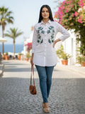 Women 3/4Th sleeve shirt collar Shirts