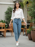 Women Full sleeve shirt collar Regular Fit Shirts