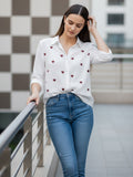Women Full sleeve shirt collar Regular Fit Shirts