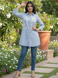 Women 3/4Th sleeve shirt collar Shirts
