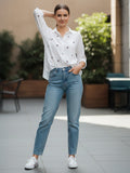 Women Full sleeve shirt collar Regular Fit Shirts