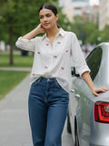 Women Full sleeve shirt collar Regular Fit Shirts