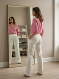Women 3/4Th sleeve Spread Collar Shirts